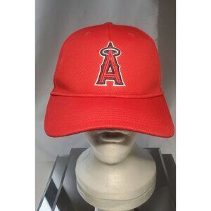 OC Sports MLB Los Angeles Angels Baseball Cap Hat Men's OSFM Red Strapback